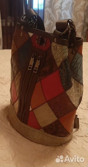 Сумка рюкзак натуральная кожа