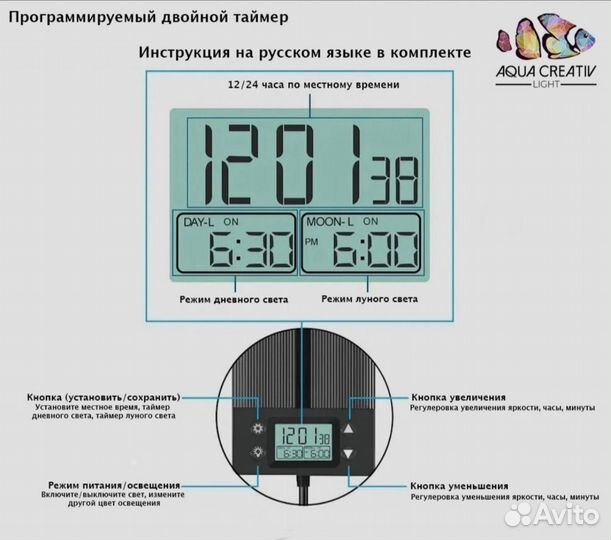Светильник для аквариума Stels Air 900 wrgb 90-110