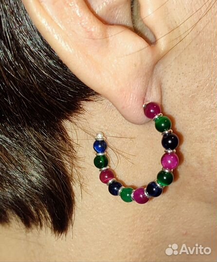 Серьги серебро