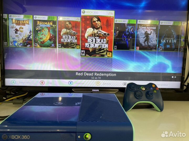 Xbox 360 Elite Blue 500 gb + 70 игр