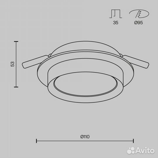 Встраиваемыйсветильник Maytoni Technical Hoop DL08