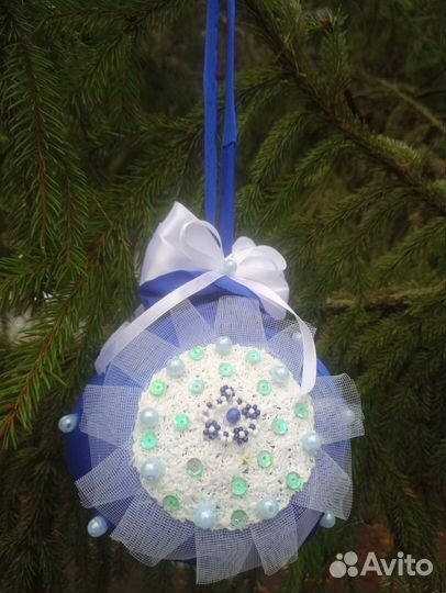 Ёлочный шар ручной работы