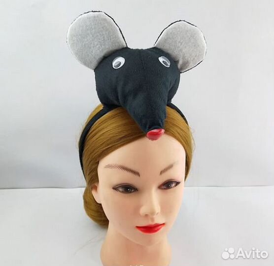 Мышка ободок карнавальный