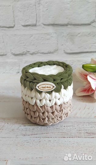 Набор корзин из трикотажной пряжи