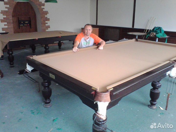 Установка, перетяжка и ремонт бильярдных столов