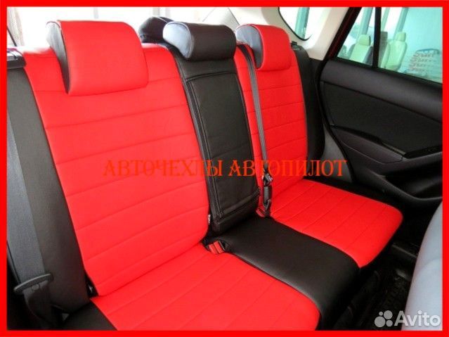 Чехлы Автопилот Mazda CX-5 1 из экокожи чёрно-крас