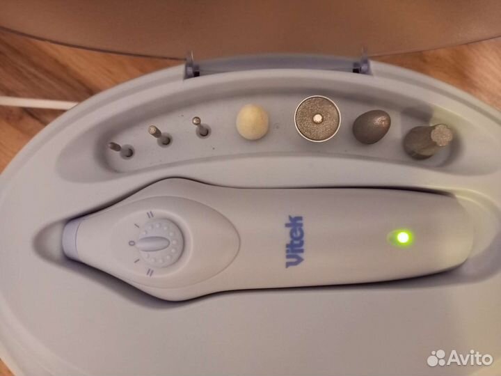 Набор для маникюра с уф лампой и 6 насадок