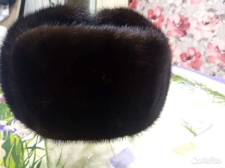 Норковая шапка мужская ушанка