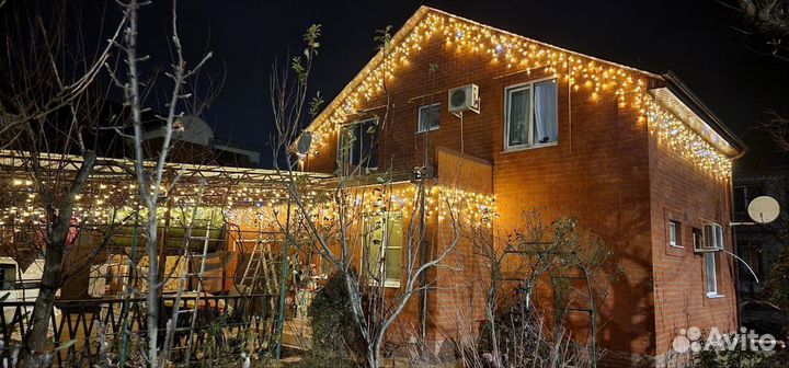 Монтаж новогодних гирлянд