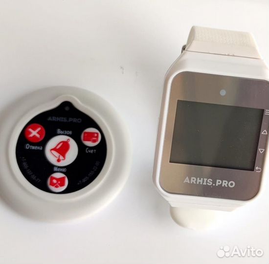 Кнопка вызова официанта Слим в ассортименте, часы