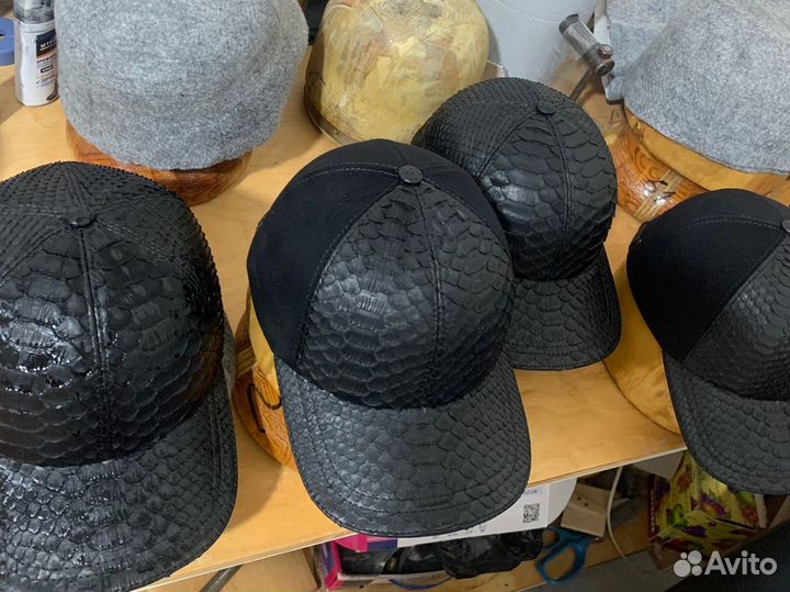 Кепки Питон Бейсболки из кожи Питона