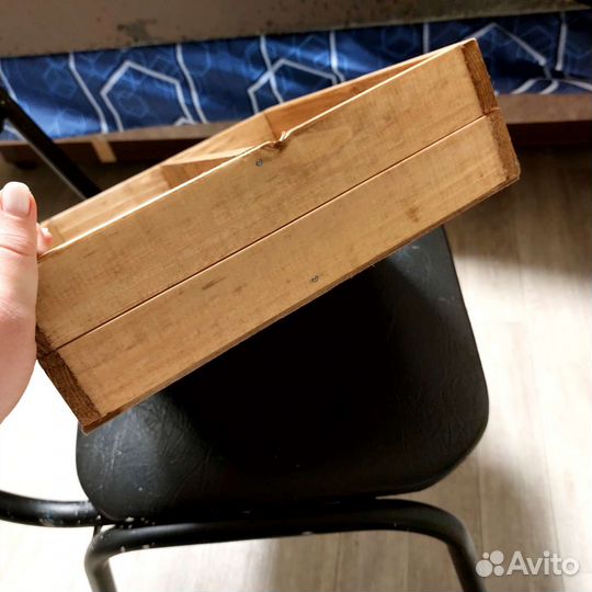 Деревянный бокс ящик для хранения или флористики