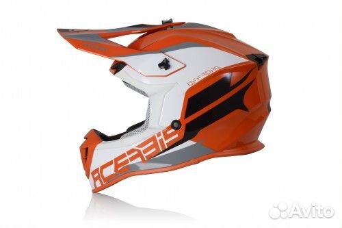Мотошлем Acerbis linear Orange/White 2023