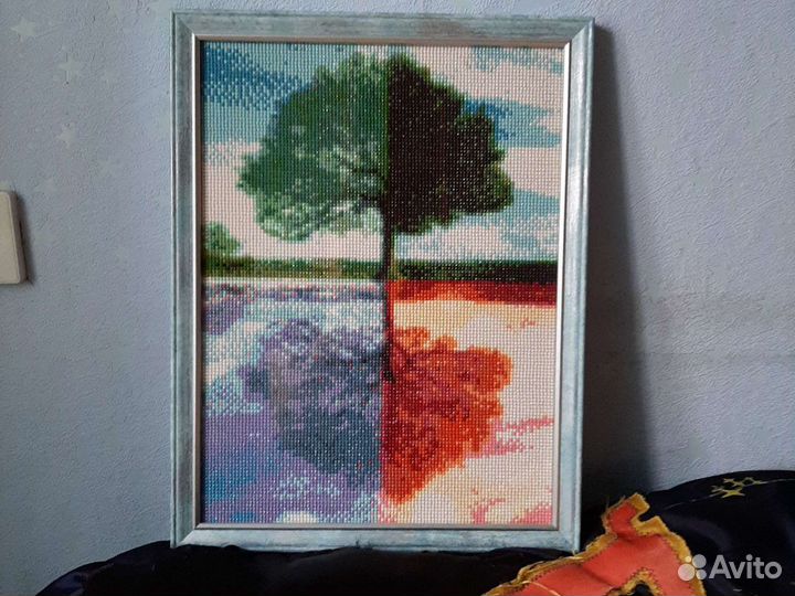 Картина, алмазная мозаика Времена года