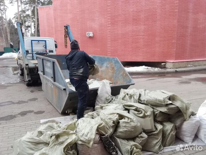 Вывоз мусора контейнером 8 m3