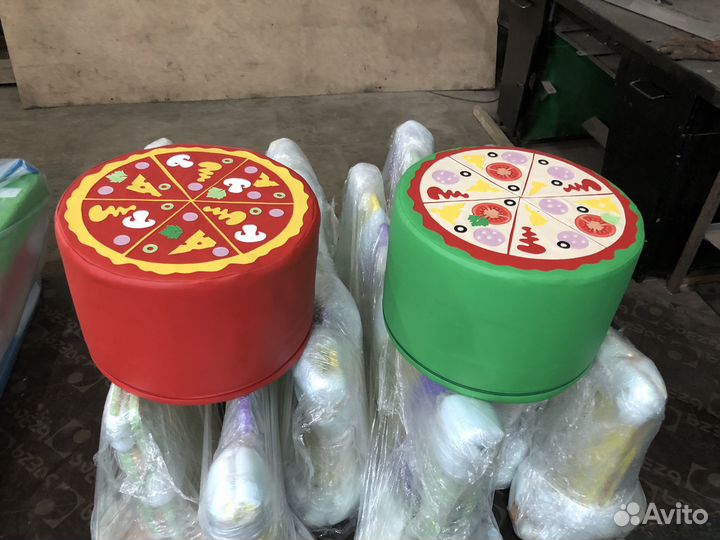 Пуфы Пицца для игр и дизайна