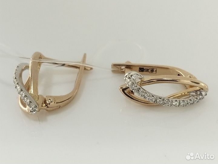 Серьги золотые с бриллиантами арт.473888