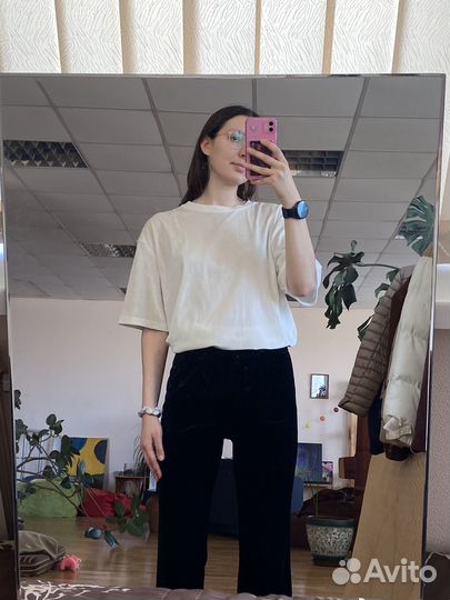 Комплект под бархат брюки клеш и футболка