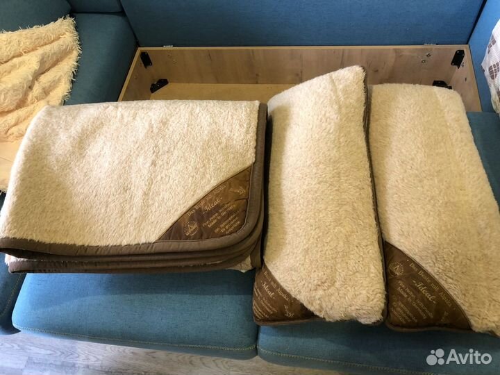 Одеяло и 2 подушки woolmark шерсть лама-альпака