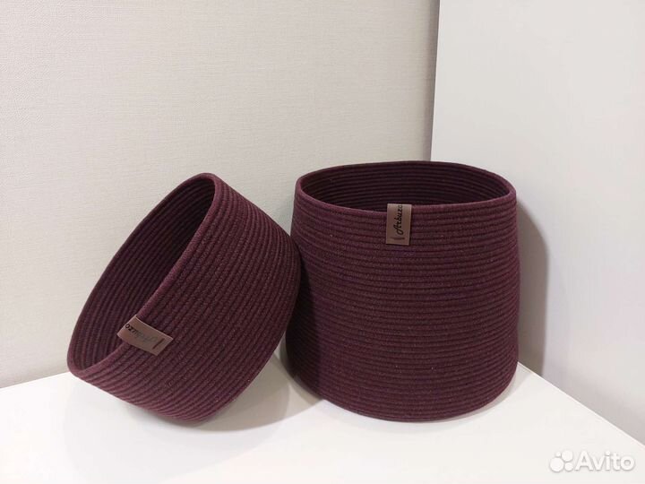 Набор корзин из хлопкового шнура