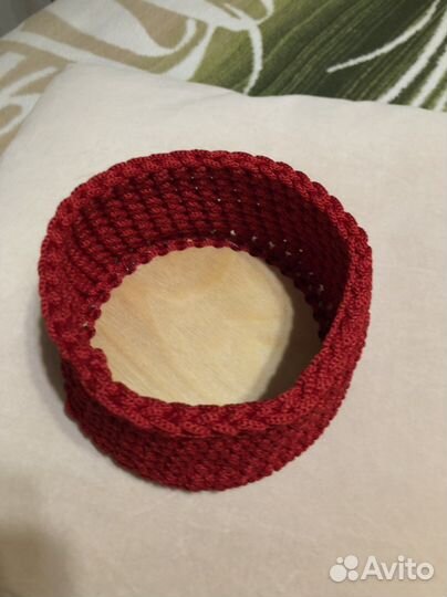 Вязанная корзинка