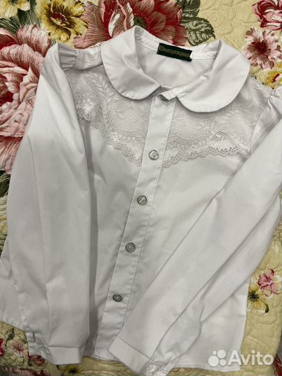 Блузка белая школьная