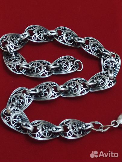 Серебряный Браслет Тонкая Работа Очень Красивый