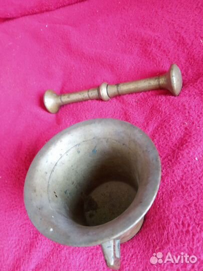 Ступка ушастая бронза, старинная