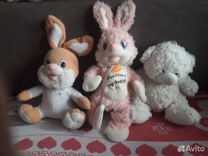 Игрушки заяцы по50 Мишка 100