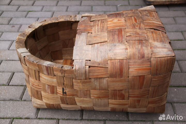 Лукошко Корзина Короб Плетенка дранка быт 19 век