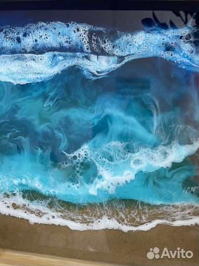 Поднос деревянный с эпоксидной смолой