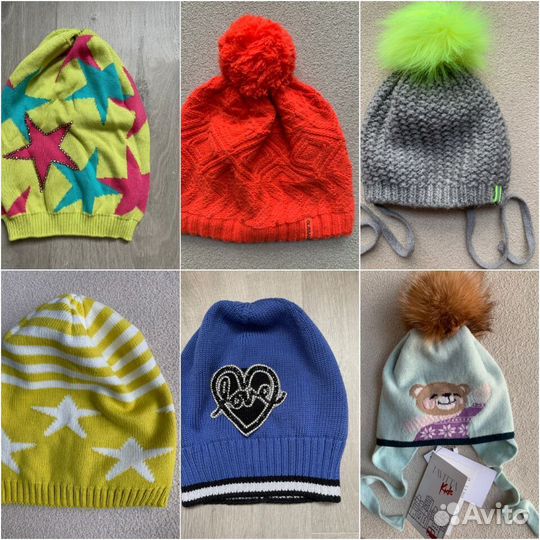 0-12 лет Девочке очень много шапочек