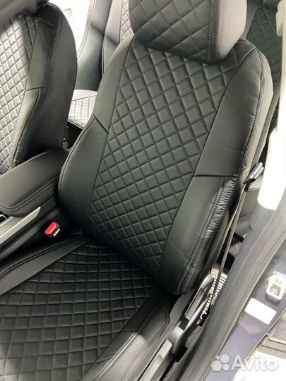 Автопилот чехлы Nissan Tiida ромб