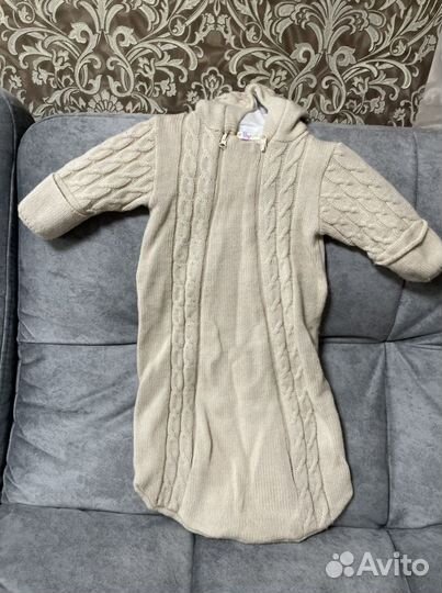 Конверт вязаный на выписку