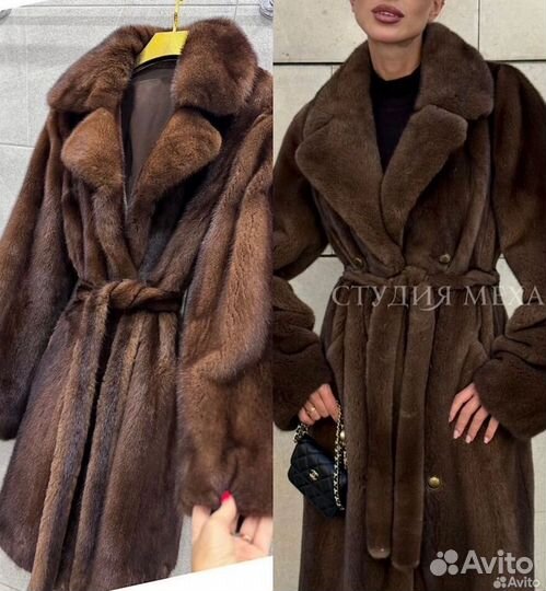 Шуба норка на брони