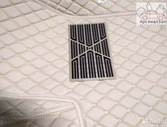 5Д автоковрики из экокожи Jaguar E-Pace бежевые