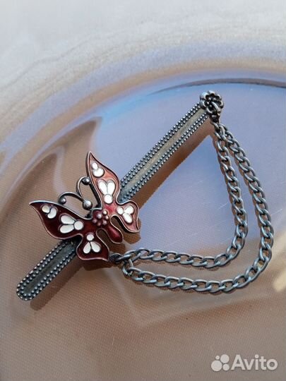 Брошь бабочка СССР