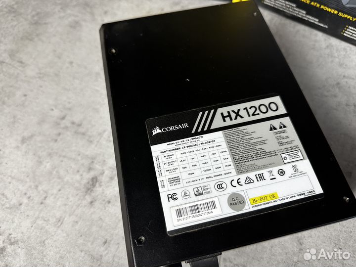 Блок питания Corsair HX1200 80 Plus Platinum полны