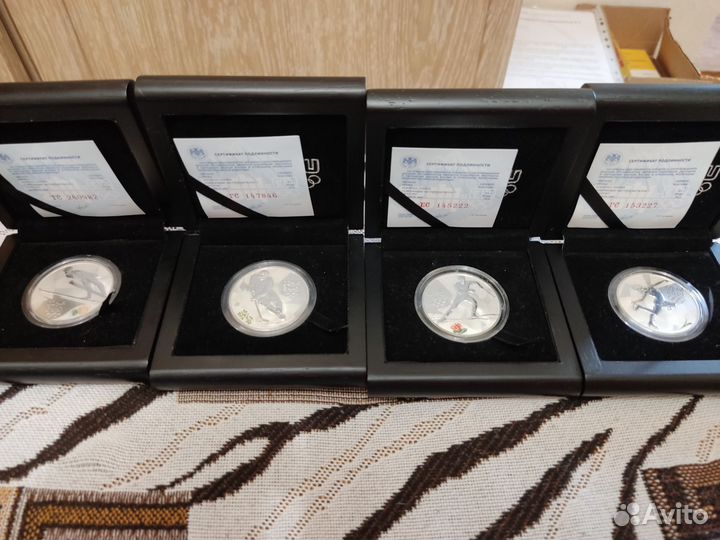 Монеты 3рубля серебро Олимпиада 2014 Сочи