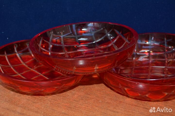 Стеклянные розетки- 4 шт (крашенное стекло )