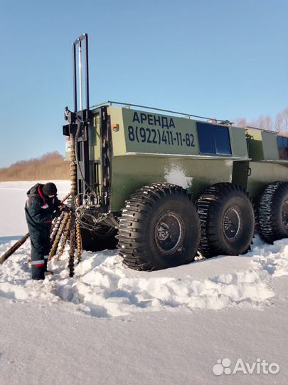 Вездеходы болотоходы Тром-8, Буровая, Трэкол