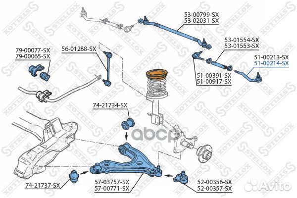 51-00214-SX наконечник рулевой наружный правый