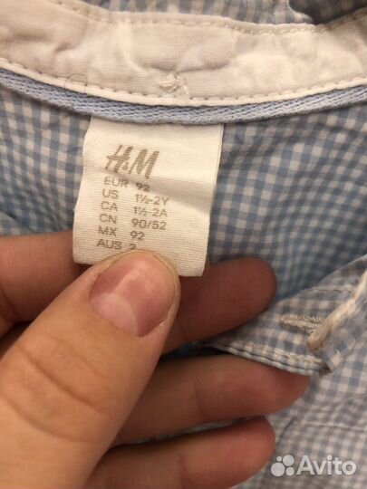 Рубашка детская h&m 92