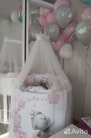 Детская кроватка трансформер с маятником