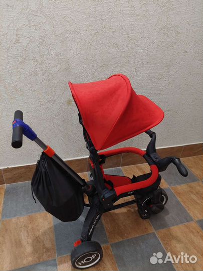 Трехколесный велосипед с ручкой складной