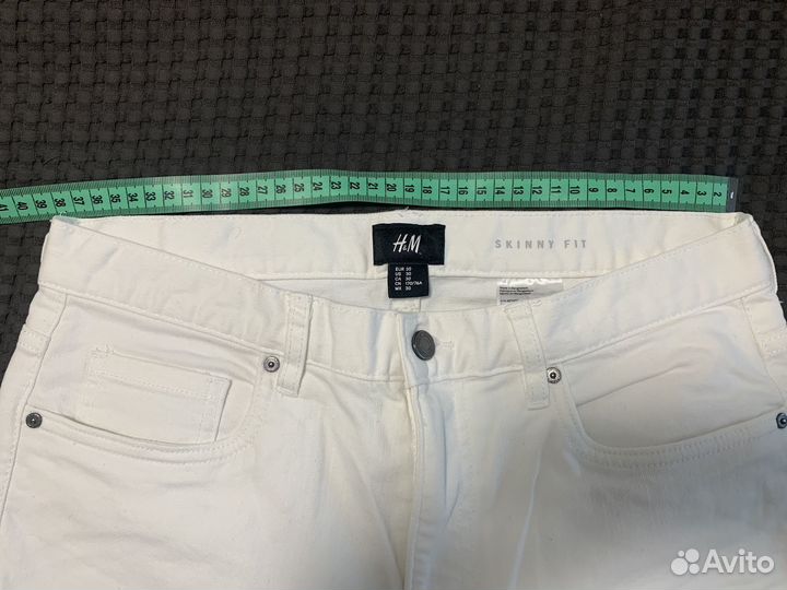 Мужские джинсы H&M белые skinny FIT