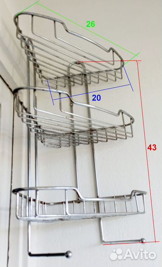 Угловая полка для ванной