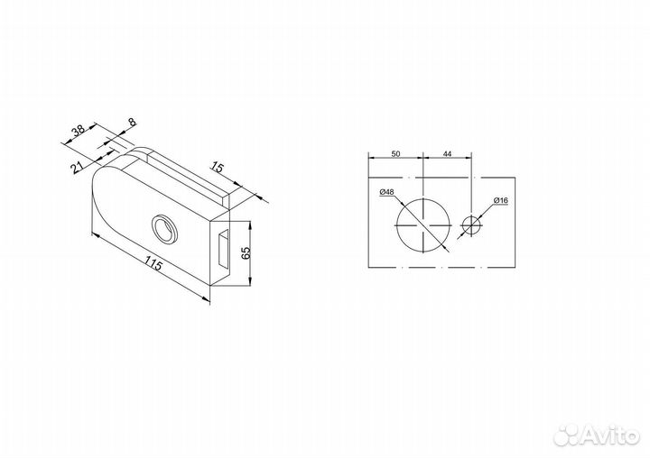 Магнитный замок для стеклянной двери
