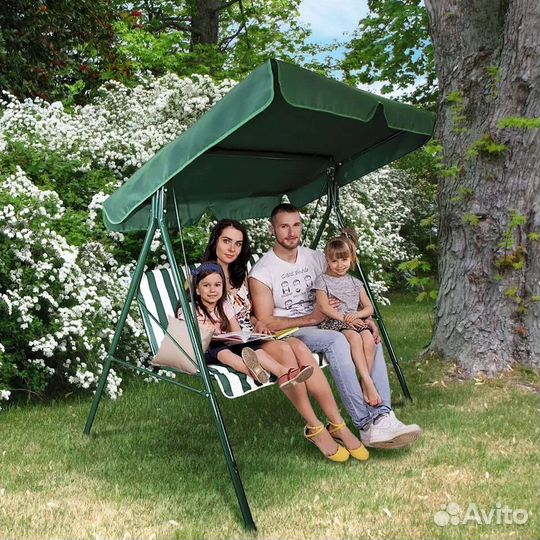 Качели для Троих с Крышей и Матрасом