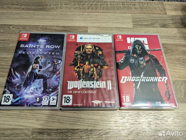 Игры для nintendo switch Saints Row, Wolfenstein